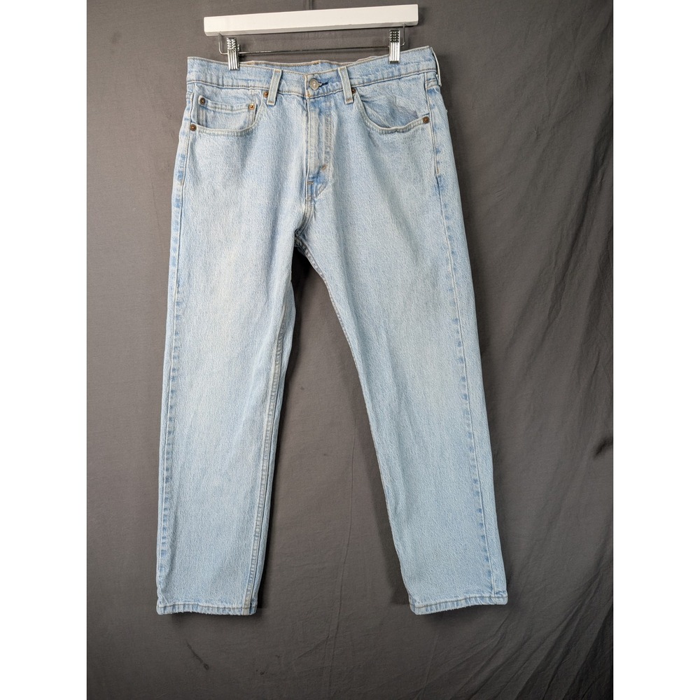 Levis 505 Regular Fit Light Wash‎ Denim Jeans Mens W34 L29 Blue